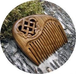 Деревянный гребень для волос с символом МАКОШИ