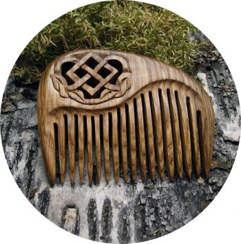 Деревянный гребень для волос с символом МАКОШИ